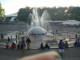 The huge water fountain